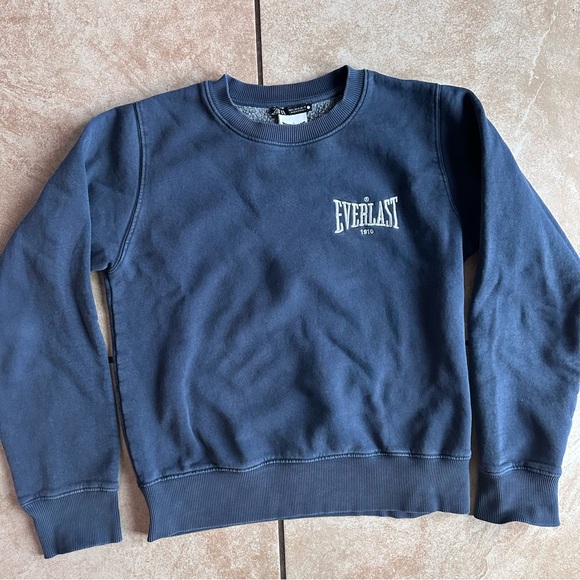 Zara x Everlast Navy Crewneck Sweater - Picture 2 of 5
